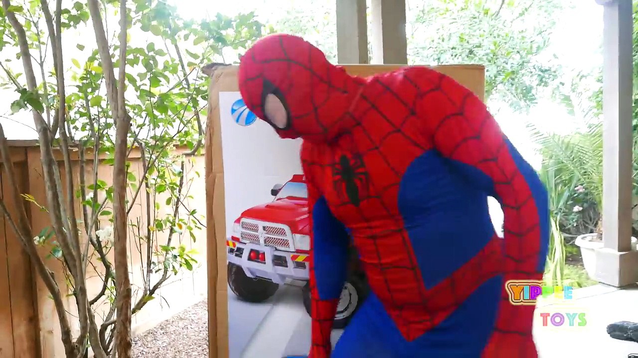 Spidermans New Fire Truck is Stolen! Superhero in Real Life