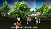 Семья палец для собак и питомник кошек рифмы | дети анимация рифмы песни