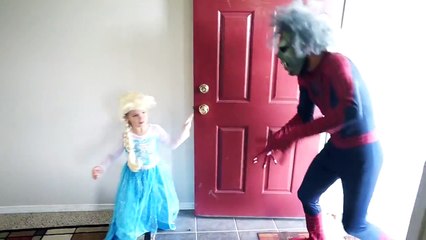 Frozen Elsa & Venom Vs Zombie Spiderman! SuperHero Fun In Real Life!