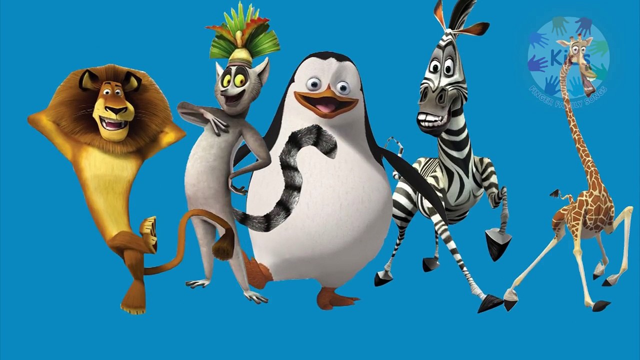 Madagascar finger family | 3d cartoon nursery rhymes for children | finger family rhymes for kids