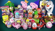 50 Surprise Eggs & Kinder Surprise Eggs Unwrapping - Peppa Pig, Disney Frozen, Hello Kitty, Mikey
