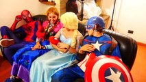 PREGNANT Frozen Elsa POO COLORED BALLS with SPIDERMAN AND PINK SPIDERGIRL vs Joker Superhe