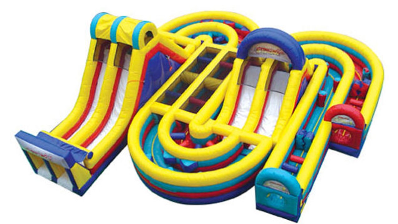 Adrenaline rush extreme inflatable obstacle course