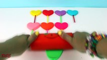 Play and Learn with Playdough Lollipop Hearts with Molds | Learn Colors with Play Dough for Kids