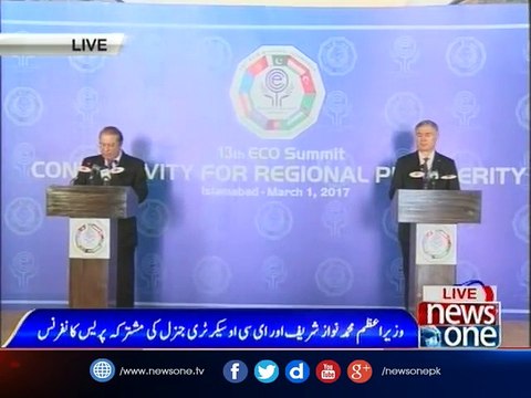 Joint Press Conference of PM Nawaz and ECO Secretary General