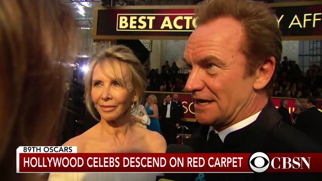 Sting interview on the red carpet at the Oscars