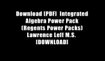 Download [PDF]  Integrated Algebra Power Pack (Regents Power Packs) Lawrence Leff M.S.  [DOWNLOAD]