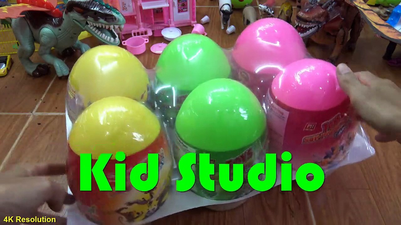 Dinosaurs surprise eggs 4k video Bóc trứng khủng long đồ chơi trẻ em Kid Studio-CHR