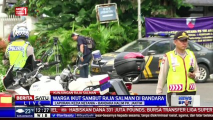 Warga Ikut Sambut Raja Salman di Bandara