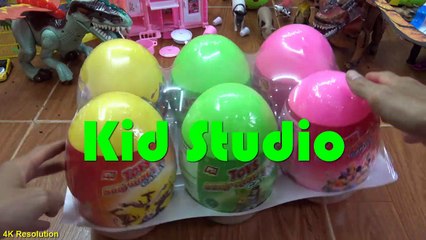 Dinosaurs surprise eggs 4k video Bóc trứng khủng long đồ chơi trẻ em Kid Studio-CHR