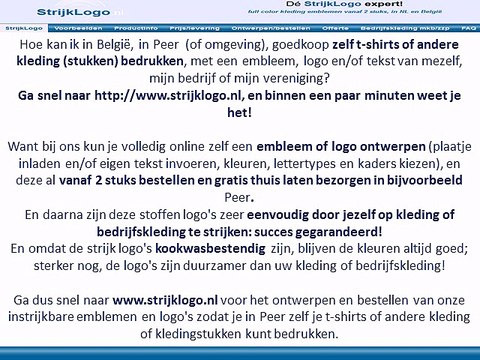 Zelf kleding bedrukken Peer