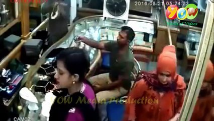 Young girl stealing Gold Jewelry