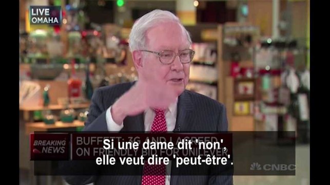 Pour Warren Buffett, une femme qui dit 'non' veut dire 'peut-être'