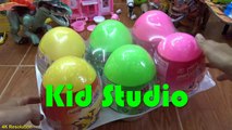 Dinosaurs surprise eggs 4k video Bóc trứng khủng long đồ chơi trẻ em Kid Studio-CHRJoJt