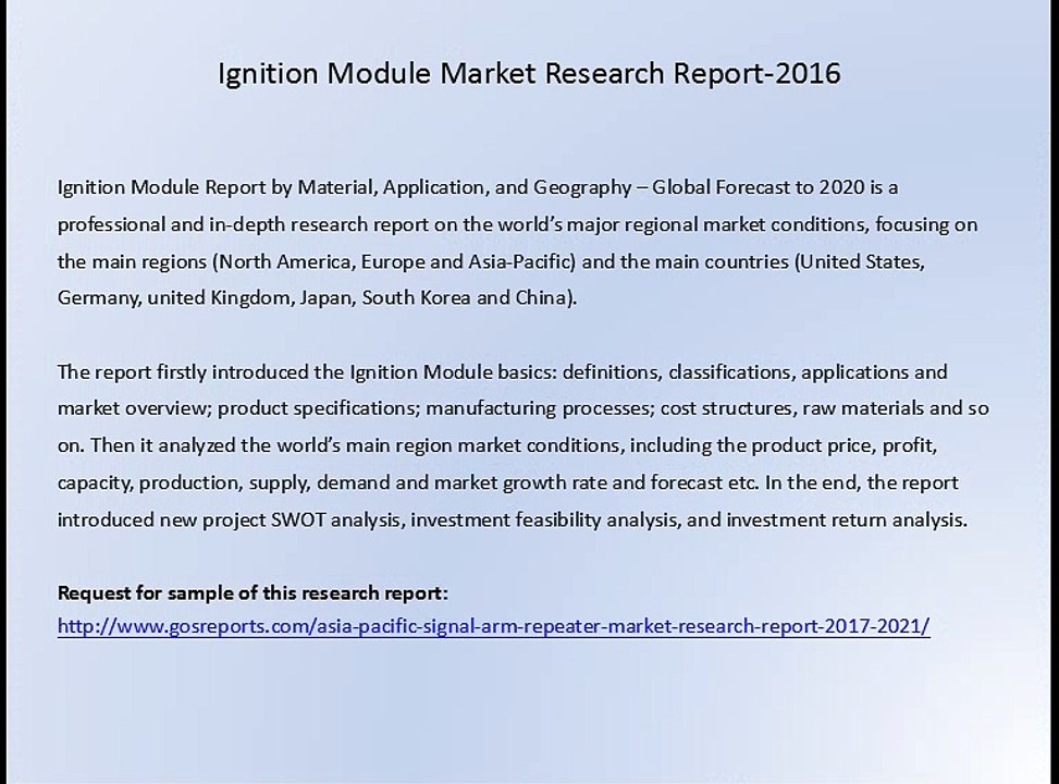 Ignition Module Market Research Report-2016