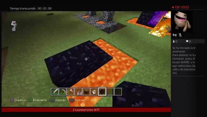 Tutorial de como hacer un portal a el inframundo sin encendedor de pedernal o "mechero" (254)