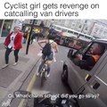 Une cycliste se fait harceler par la conducteur d'une camionnette et se venge un peu plus loin.