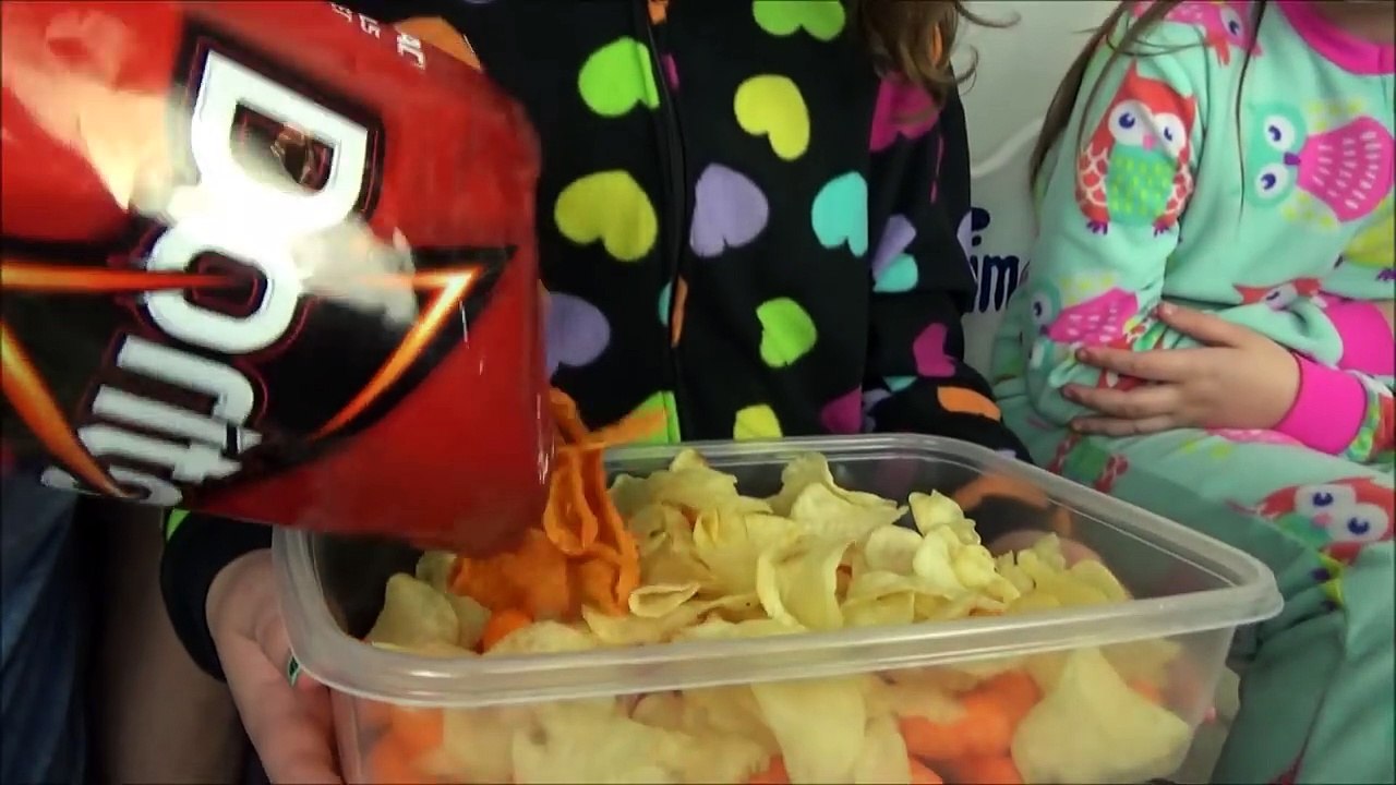 Bad Baby Giant Nachos and Candy Challenge Victoria Annabelle Freak Daddy Family