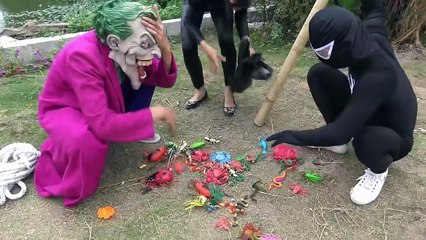 Joker Kidnap Elsa Drop lake Spiderman vs Catwomen Chocolate Kids toy funny video super her