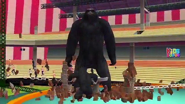 Dinosaurs Balloons Animals Finger Family Songs | Gorilla Elephant Cartoons Children Nursery Rhymes