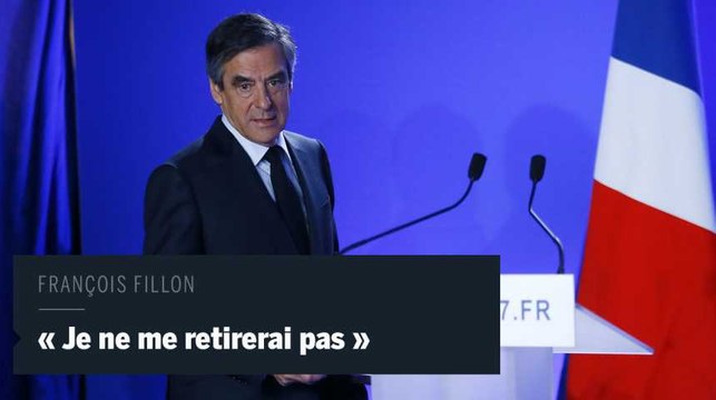 Je ne cèderai pas, je ne me retirerai pas annonce François Fillon