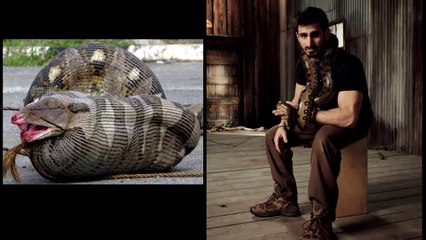 ЭКСПЕРИМЕНТ -  АНАКОНДА СЪЕДАЕТ ЧЕЛОВЕКА