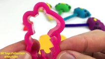 Aprender los Colores con Plastilina de helados de Paletas de Peppa Pig Elefante Moldes Creativas y Divertidas para los Niños