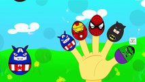 NEW Surprise Eggs for Kids to Learn Finger Family Nursery Rhymes - Hulk Batman Frozen Ironman