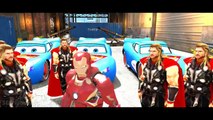 Iron Man Thor Superheroes & Lightning McQueen (Cars 2 disney) Dancing on Kids Rhymes