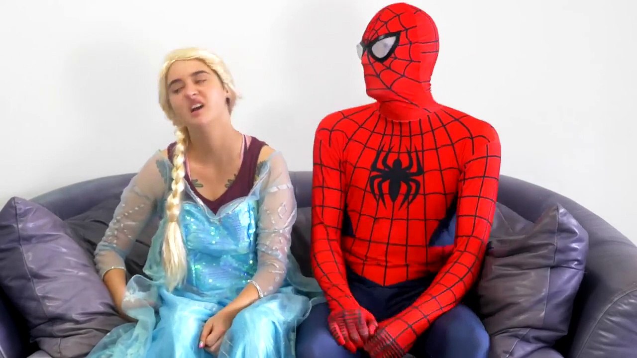 Spiderman vs Joker vs Frozen Anna! Spiderman Gets Hypnotized - Funny Superhero Movie in Re