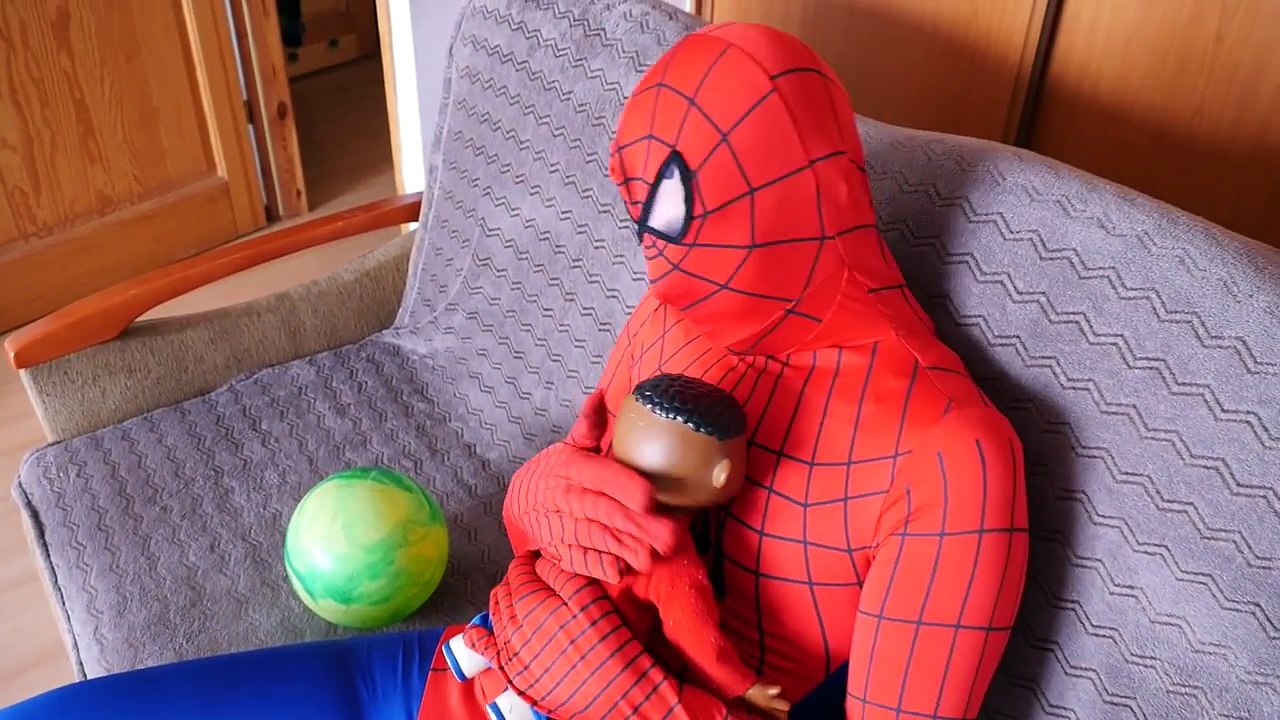Frozen Elsa & Spiderman vs Joker SMELLY POOP FART!! w/ Belle Fun Superhero Movie in real l