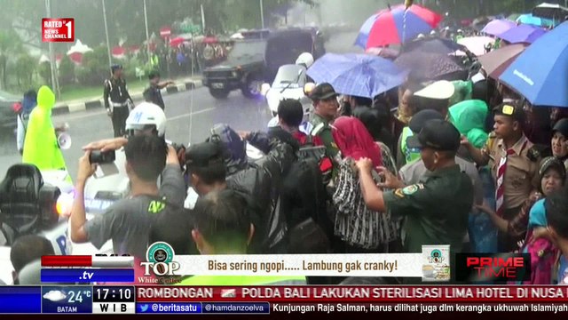 Puluhan Ribu Warga Bogor Sambut Kedatangan Raja Salman