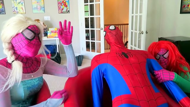 Spidermans Arms RIPPED Off Spiderman vs Joker Poison Ivy Frozen Elsa Ariel Funny Superhero