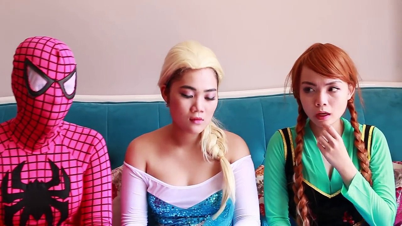 Spiderman vs Frozen Elsa Prank Challenge, Joker Poo and Fart Fun Superheroes Movie In real