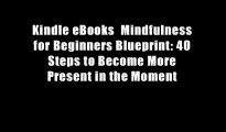 Kindle eBooks  Mindfulness for Beginners Blueprint: 40 Steps to Become More Present in the Moment