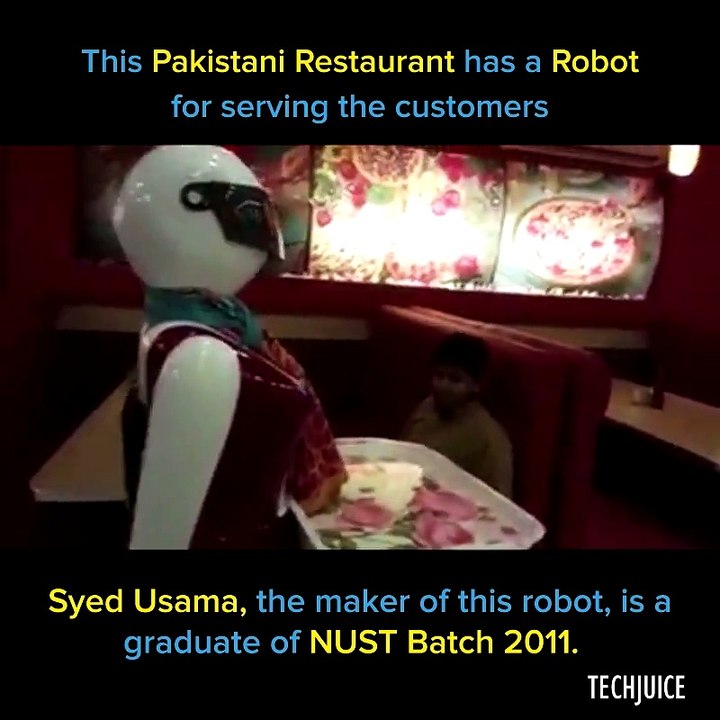This Pakistani Resturant has a Robot for serving the customers