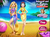 Rapunzel And Snow White Summer Break Dress Up Game - Princess Games