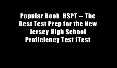 Popular Book  HSPT -- The Best Test Prep for the New Jersey High School Proficiency Test (Test