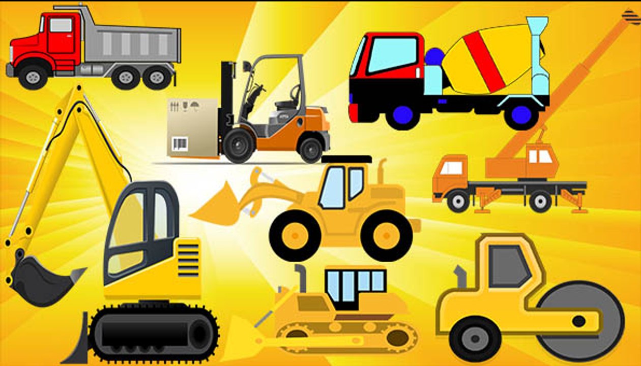 Construction Vehicles for Kids | Dump Loader Trencher Excavator Truck Road Roller