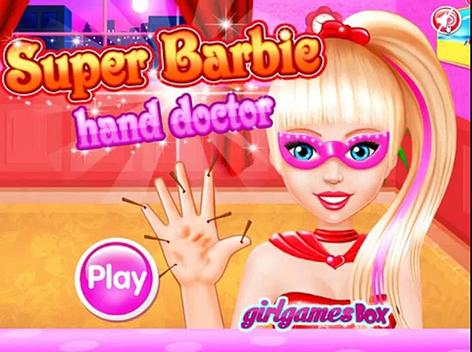 ❤ Disney Super Barbie Hand Doctor Videos for Kids