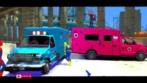 Los COLORES de la AMBULANCIA COCHES CON SPIDERMAN dibujos animados Para Niños canciones infantiles Canciones Para Niños, wi
