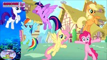 MY LITTLE PONY Transforms Into Mermaids MANE 6 Coloring Book Surprise Egg and Toy Collector SETC