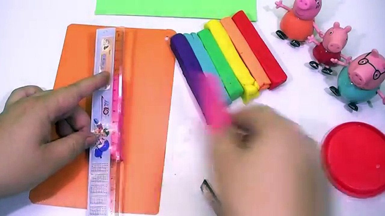 Play Doh y de Peppa Pig Juguetes!! Crear Helado de Canela Plastilina arco iris videos divertidos para k