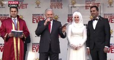 Başbakan Yıldırım Tokat'ta Miting Konuşmasında Nikah Kıydı