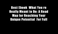Best Ebook  What You re Really Meant to Do: A Road Map for Reaching Your Unique Potential  For Full