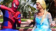Spiderman vs Fire! with Frozen Elsa & Anna! Spiderman saves Annas baby Superhero Fun in R