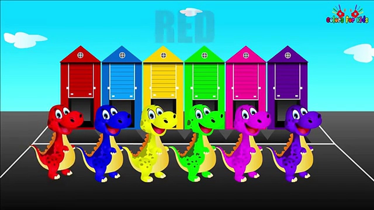 Dinosaurs Garage | Learn Colors for Children Animals for Kids | 3D Cars Numbers Learning V