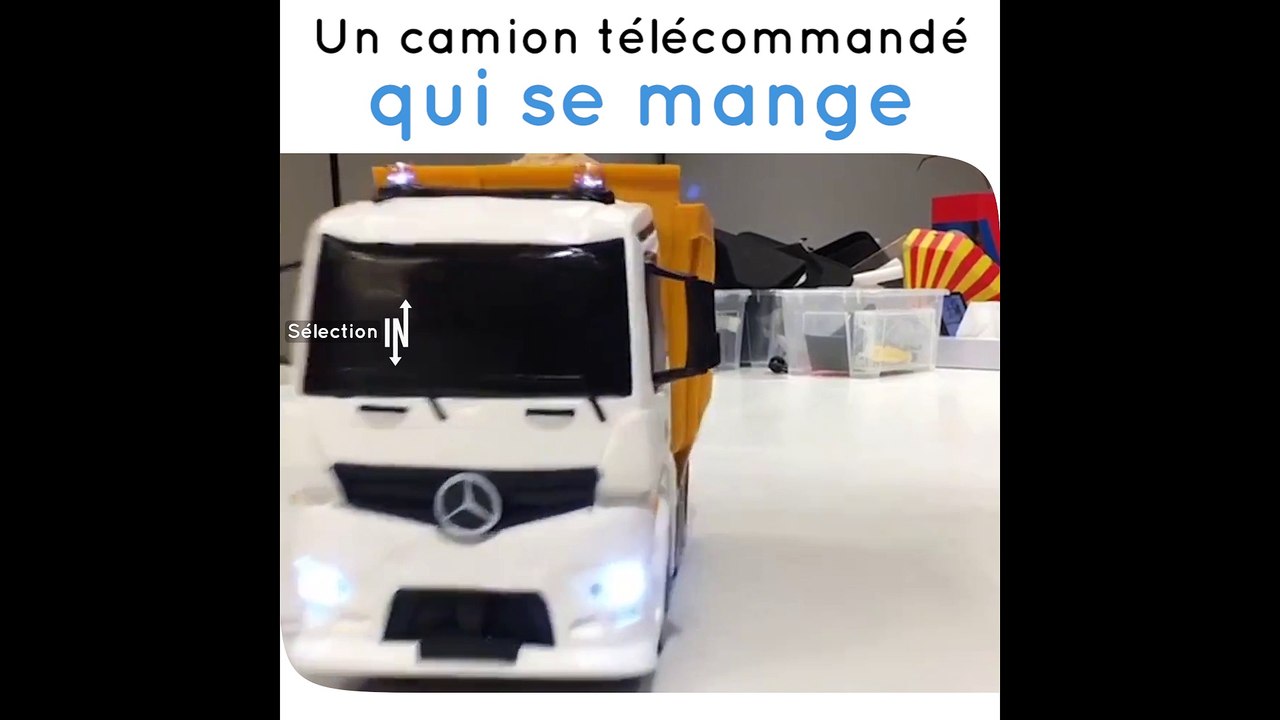 Un camion télécommandé qui se mange !