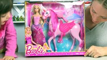 Barbie Princess Doll and Regal Unicorn Toy Dolls Playset