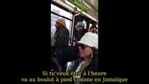 LE PASSAGER D'UN BUS REMET À SA PLACE UNE FEMME !!